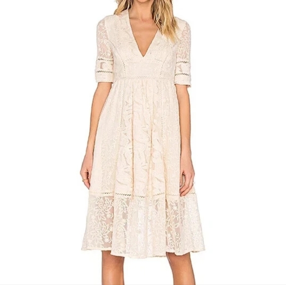 Free People Mountain Laurel Lace Midi Dress - Picture 1 of 4